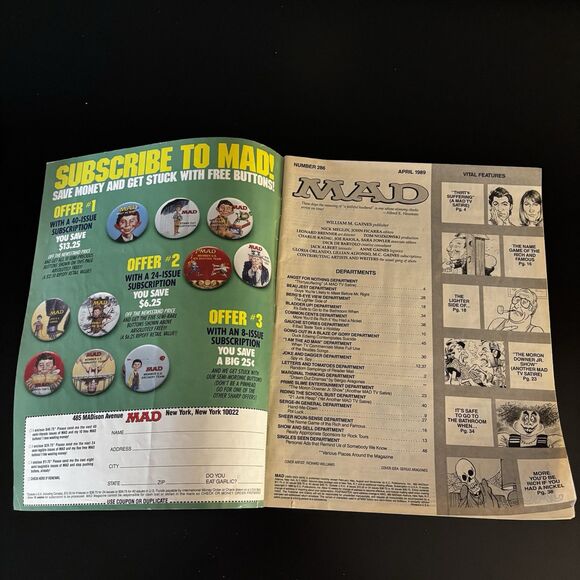 Mad Magazine Special Mid Winter Vacation Issue April 1989 Number 286 Vintage - Picture 2 of 3
